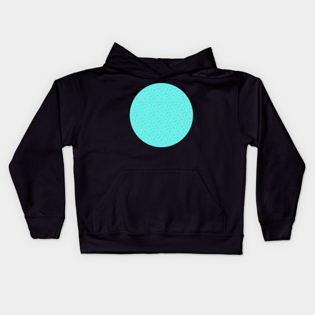 Aqua Bubbles. A simple, modern design in aqua and white. Kids Hoodie by innerspectrum